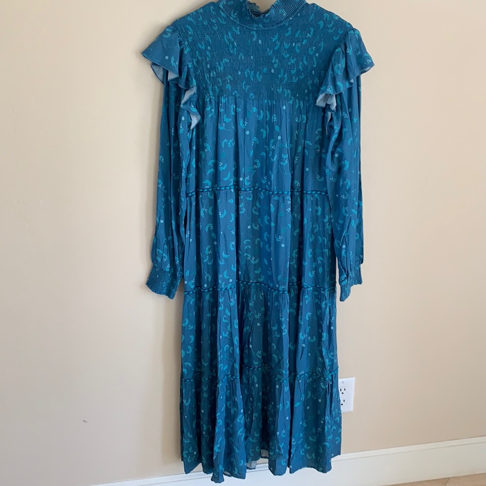 NWT Bl^nk London Anthropologie  Blue Maxi Dress - Picture 3 of 11
